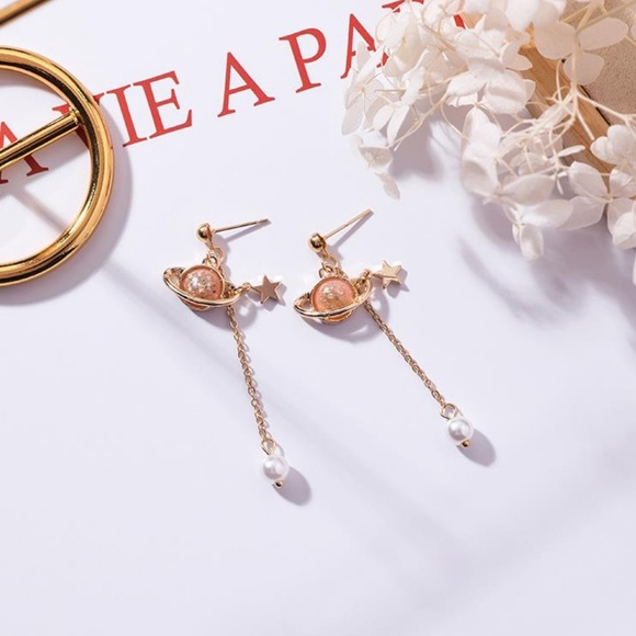 ❤️️NEW MOONLIGHT Planet Star Handmade Earrings 16 - Picture 2 of 2